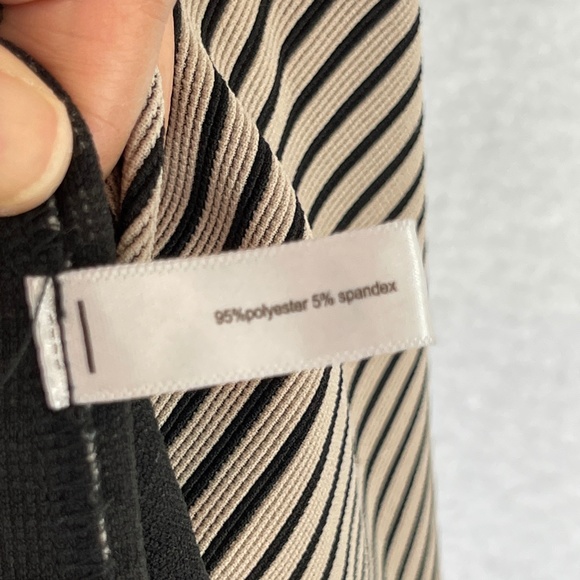 Eloquii Fit and Flare Short Sleeve Striped Midi Dress Stretch Plus Size 22 - Picture 7 of 12